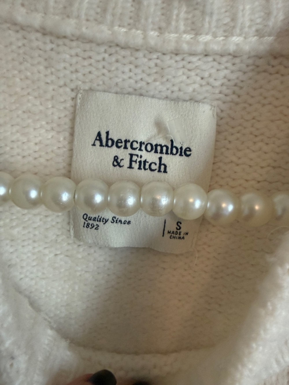 Abercrombie & Fitch Ivory/cream Crewneck Sweater - Picture 3 of 9